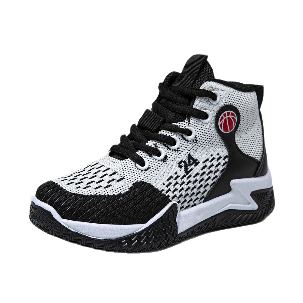 Nuevos zapatos de baloncesto de verano de moda al aire libre zapatos de carrera de suela gruesa rebote de tela de malla zapatos deportivos para niños