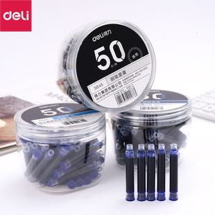 Deli S645 Fountain Pen Ink Cartridge Erasable Pure Blue Ink for Primary School Students Universal Replaceable Ink Cartridge Unisex