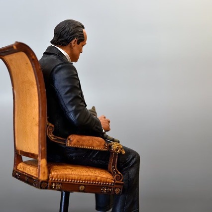 Padrino de la mafia Corleone silla sentada estatuas de gato modelo adornos hechos a mano