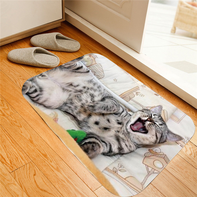 Cat and Dog Photo Printed Crystal Velvet Floor Mat for Bedroom, Living Room, Entryway, Water-Absorbent Foot Mat, Easy-To-Clean Floor Mat Cat and Dog Photo Printed Crystal Velvet Floor Mat for Bedroom, Living Room, Entryway, Water-Absorbent Foot Mat, Easy-To-Clean Floor Mat