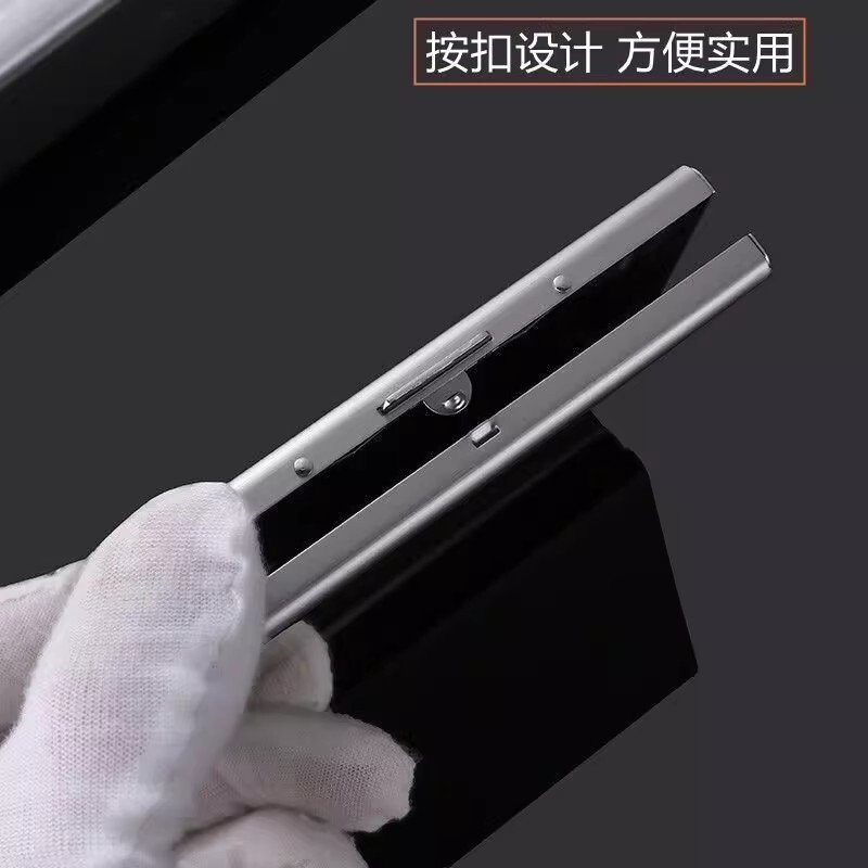 便携防盗刷防消磁金属卡包男女士简约小巧屏蔽rfid卡套不锈钢卡包|undefined