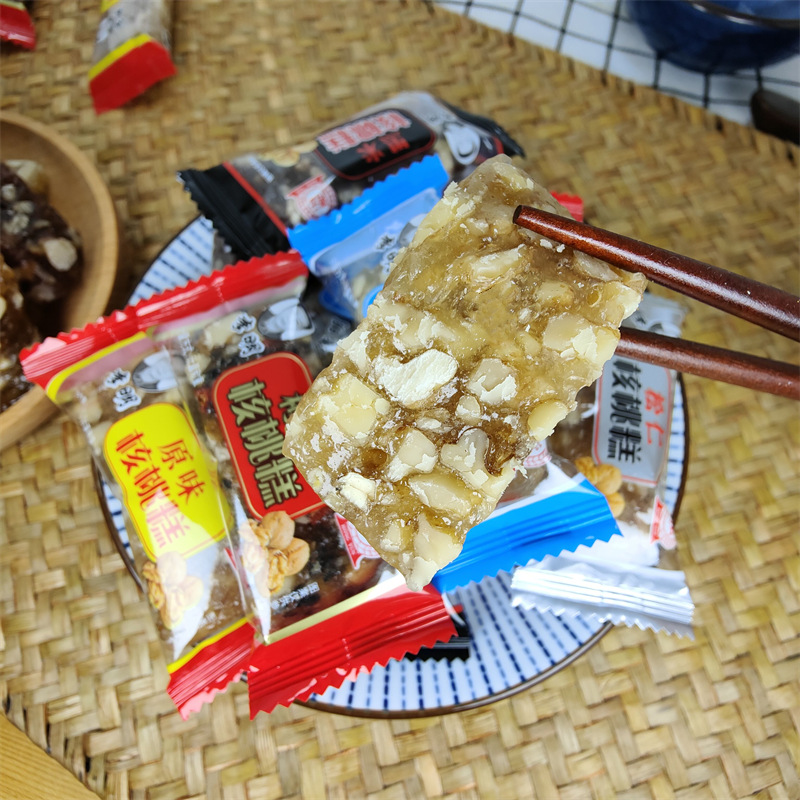 鸿云李明核桃糕500g多口味核桃软糖四川特产传统糕点休闲小吃零食