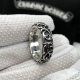 European and American Cross-border Cross-heart Personality Cross Ring for Men and Women Couple Trendy Retro Thai Silver Eternal Rattan Ring