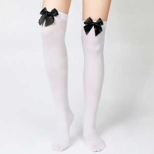Halloween Fun Stockings Christmas Stockings Bowknot Stockings Halloween Party High Stockings Nurses' Stockings