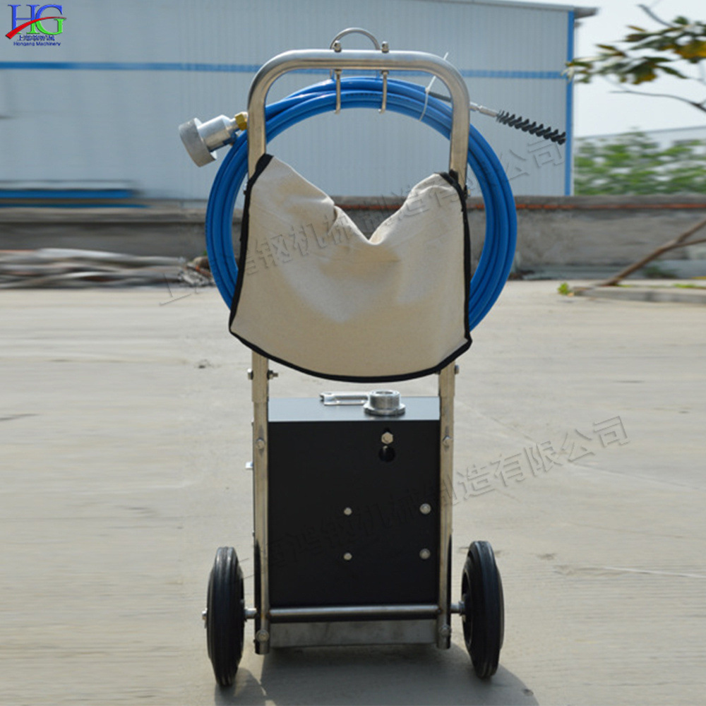 建筑工程铁管清污机 管道内表面抛光设备 小型不锈钢管污垢清洗机