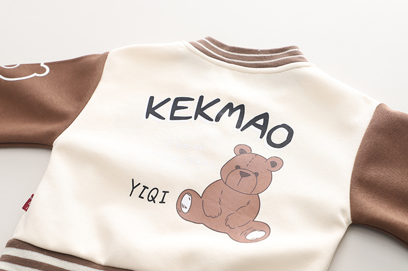 Kannerkleeder Fréijoersnei Artikel Jongen 2 Casual Baseball Kleeder Cardigan Jackett 1-5 Joer al Kanner Cartoon_voghion.com