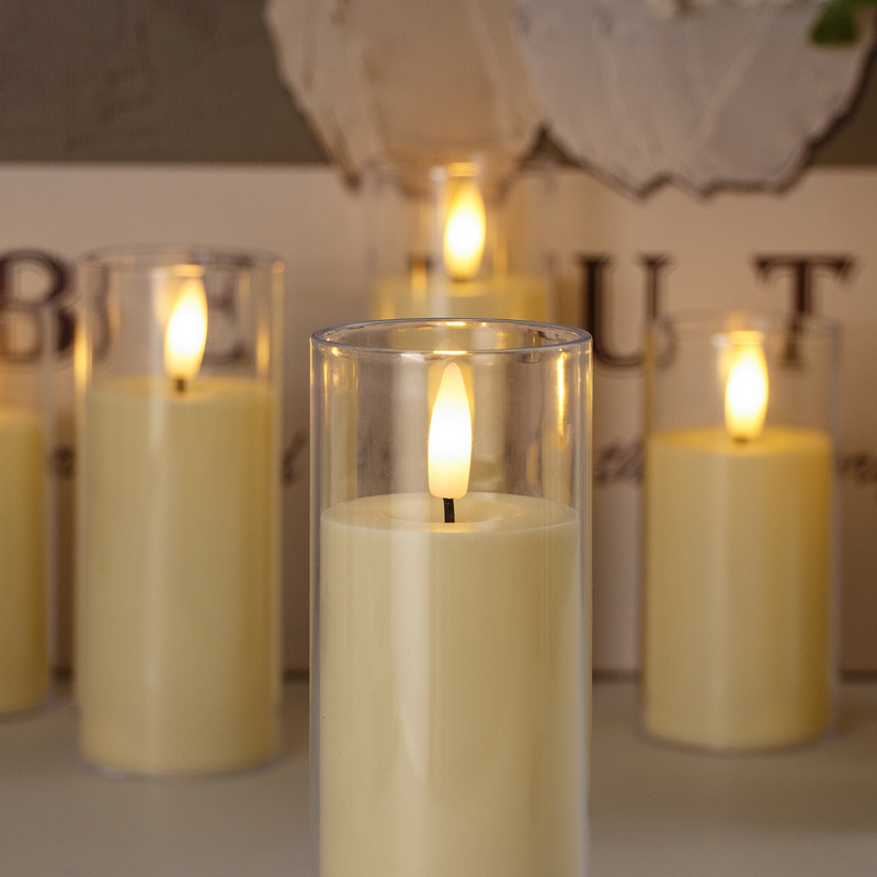 Mini simulación de velas LED velas electrónicas cabezas oscilantes confesión romántica decoración de boda props creativos tela de cumpleaños