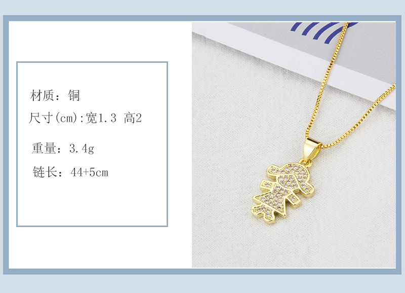 European and American Ins Simple Boys and Girls Necklace AliExpress Spot Copper-Plated Gold White Go