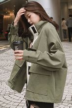 2025春秋季新款韩版百搭宽松学生夹克工装上衣原宿bf风ins外套女