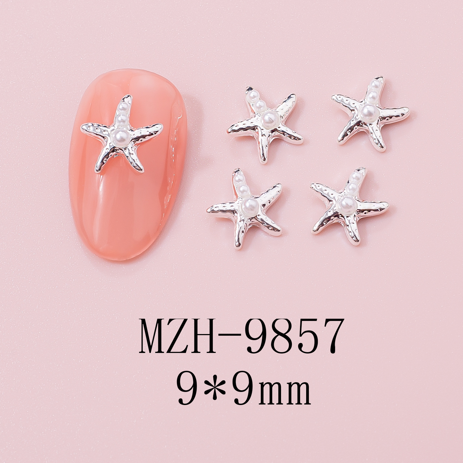 5g Weight Nail Decoration Accessories Nail Supplies 10 PCS/Package Quantity Alloy Material Star Pattern Cute Style Cute Star Alloy Nail Decoration Accessories 10 PCS/Package 7