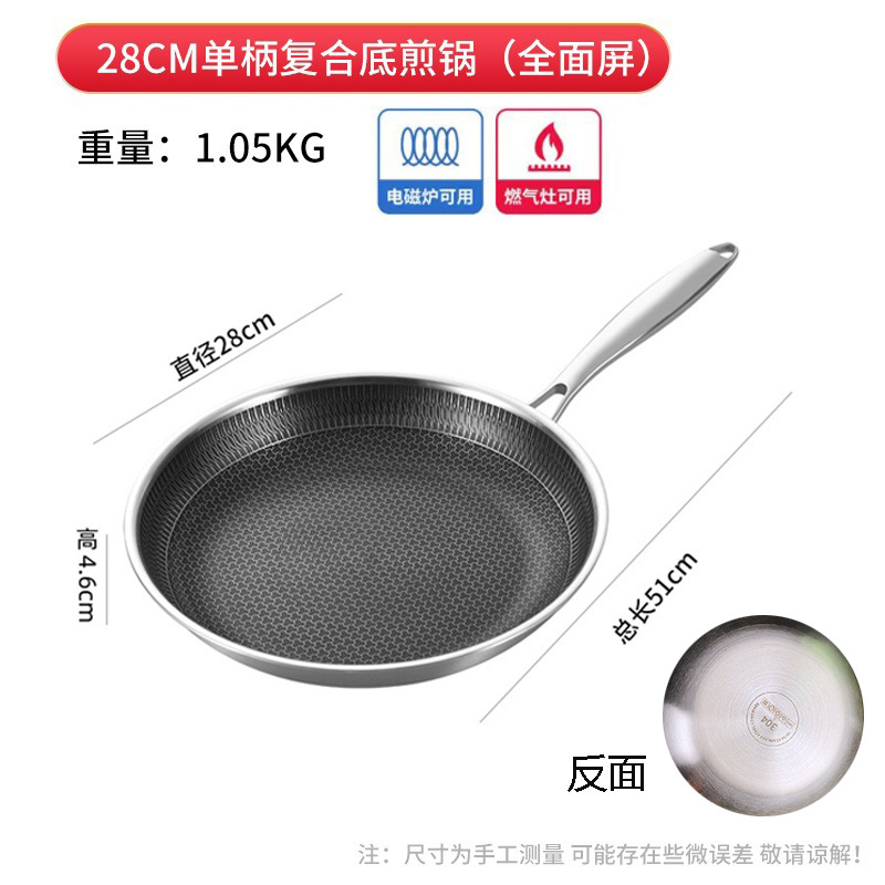 대외 무역 단면 프라이팬 28CM 뚜껑 없음