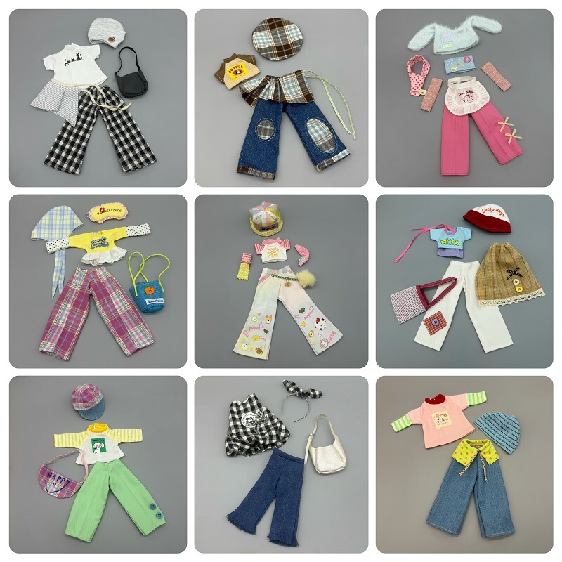 6-Piece Bjd Doll Clothes for Akagi Body, Gl Body, Stick Body, 30cm Doll Clothes, Ghost Mom Doll, Lolita Dress-Up Clothes 6-Piece Bjd Doll Clothes for Akagi Body, Gl Body, Stick Body, 30cm Doll Clothes, Ghost Mom Doll, Lolita Dress-Up Clothes