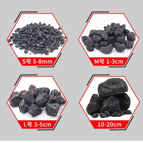 多孔红色火山岩 水族水净化培菌挂膜用火山岩滤料 园林铺垫火山石