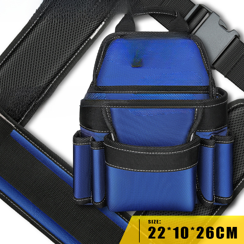 Changshengke kit de herramientas lona multifunción electricista riñonera mantenimiento engrosado hardware bolsa de herramientas bolsa de electricista de madera pequeña