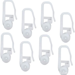 Household Living Room Plastic Shower Curtain Hook Simple Modern Curtain Track Silent Hook Curtain Ring Buckle Beads