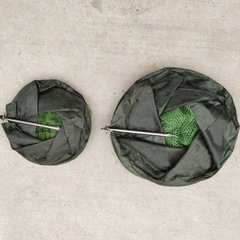 Universal positioning rubberized small fisherman Taiwan fishing steel fork small fishing protection stainless steel positioning net bag fishing gear