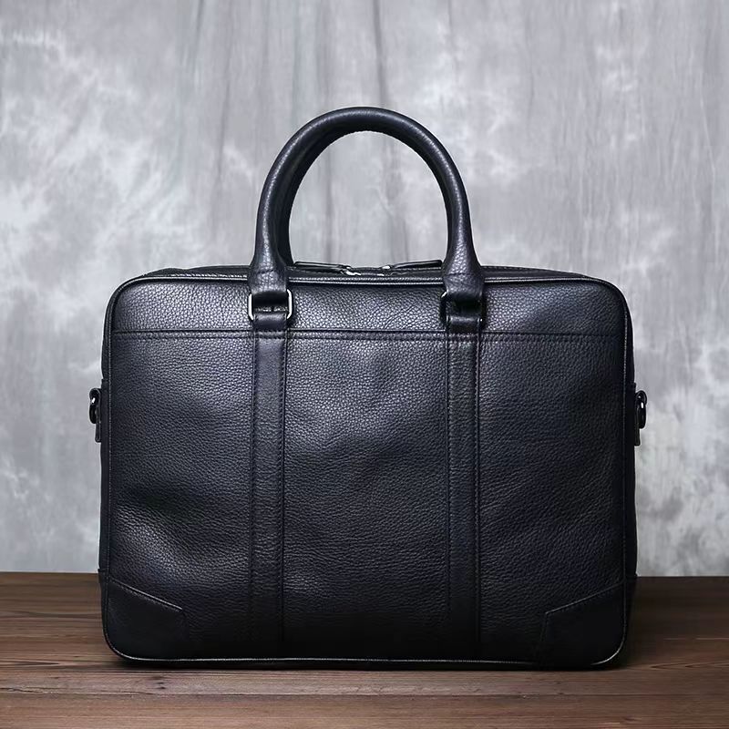 真牛皮 Capacious bag, laptop, 14inch, business version