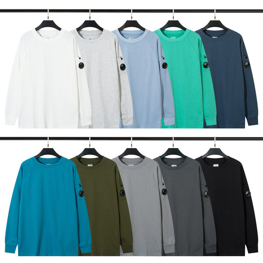 Foreign Trade Men's CP Glasses Pure Cotton Embroidery Casual Round Neck Handsome Simple Casual Outdoor Sports Hooded Sweat