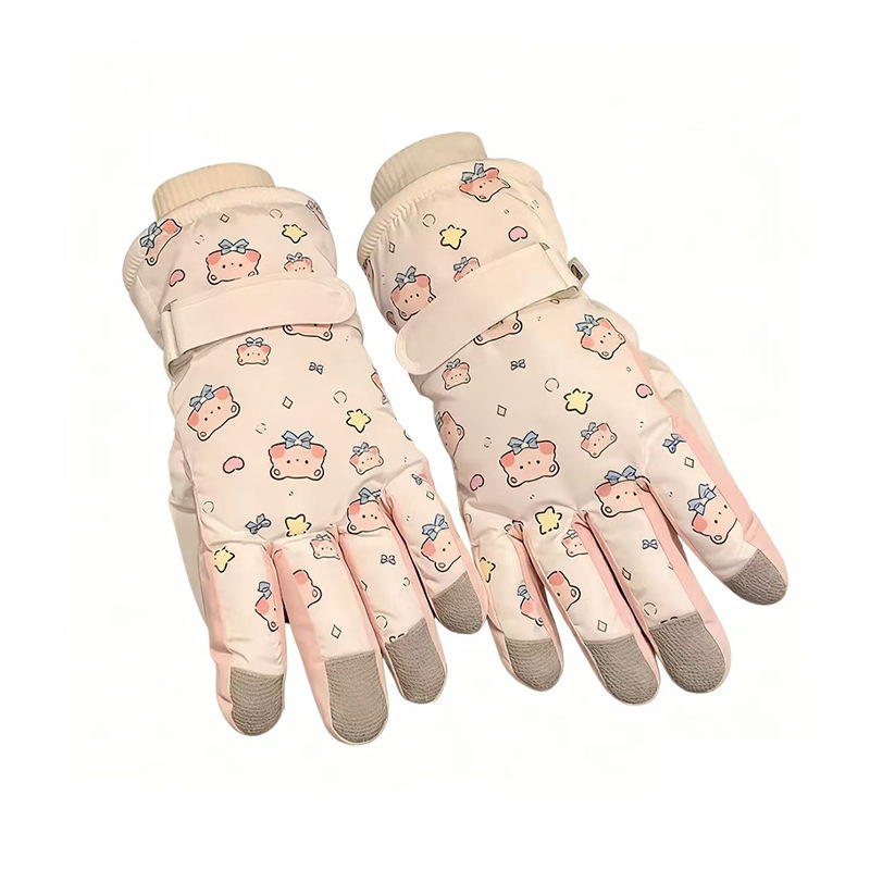 Guantes cálidos de invierno, guantes de esquí de invierno para ciclismo eléctrico a prueba de viento y frío.