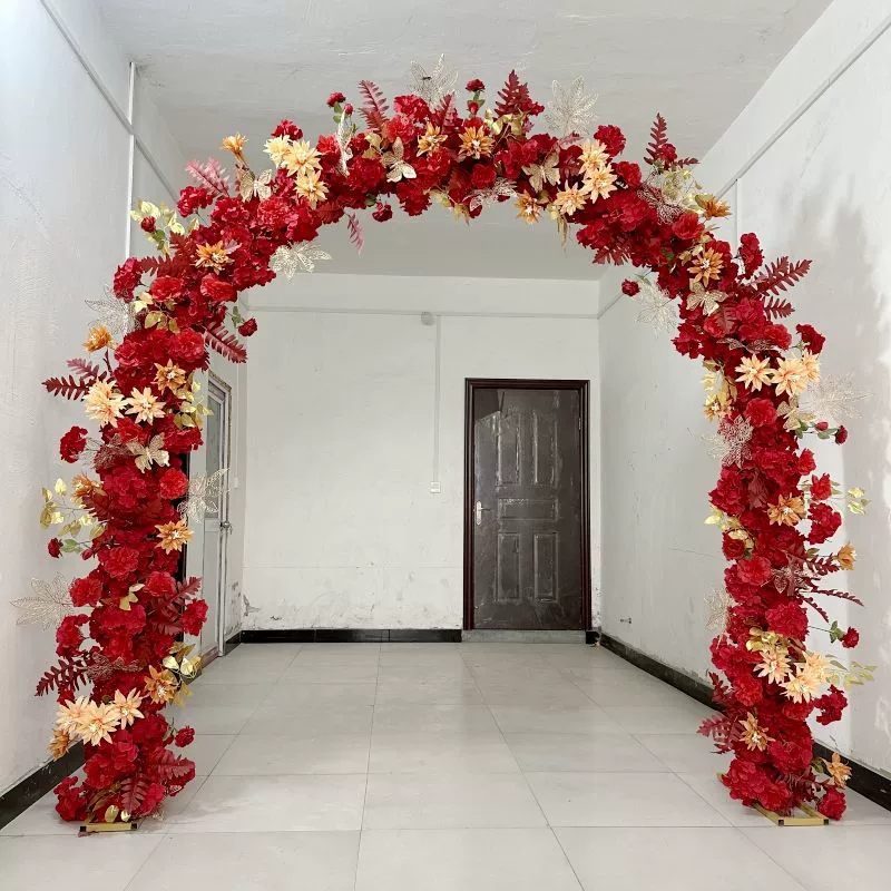 Свадебная арка из искусственных цветов для украшения, декор для свадебного торжества, цветочная арка для входа, полная цветочная арка для улицы