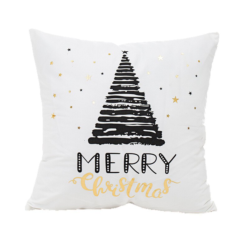2025 新製品クロスボーダーサプライクリスマスホットスタンピングシンプルな枕カバークリスマスパターンファッションリビングルームベッドルーム枕|undefined
