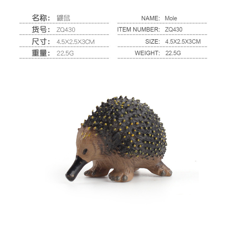 Niños cognitivo puzzle simulación animal modelo de ratón conejillo de indias ratón topo ardilla adornos estáticos sólidos hechos a mano