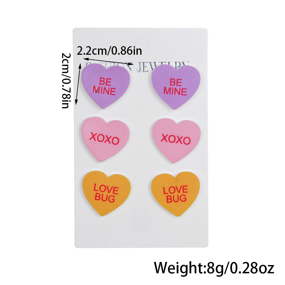 14g Weight 304 Stainless Steel Ear Needle Material Ear Studs Classification 1 Set Quantity Holiday, Daily Occasion Acrylic Material Printing, Animal Pattern Women's Gender Cute Style 1 Set Cute Printing Animal Arylic Ear Studs 4