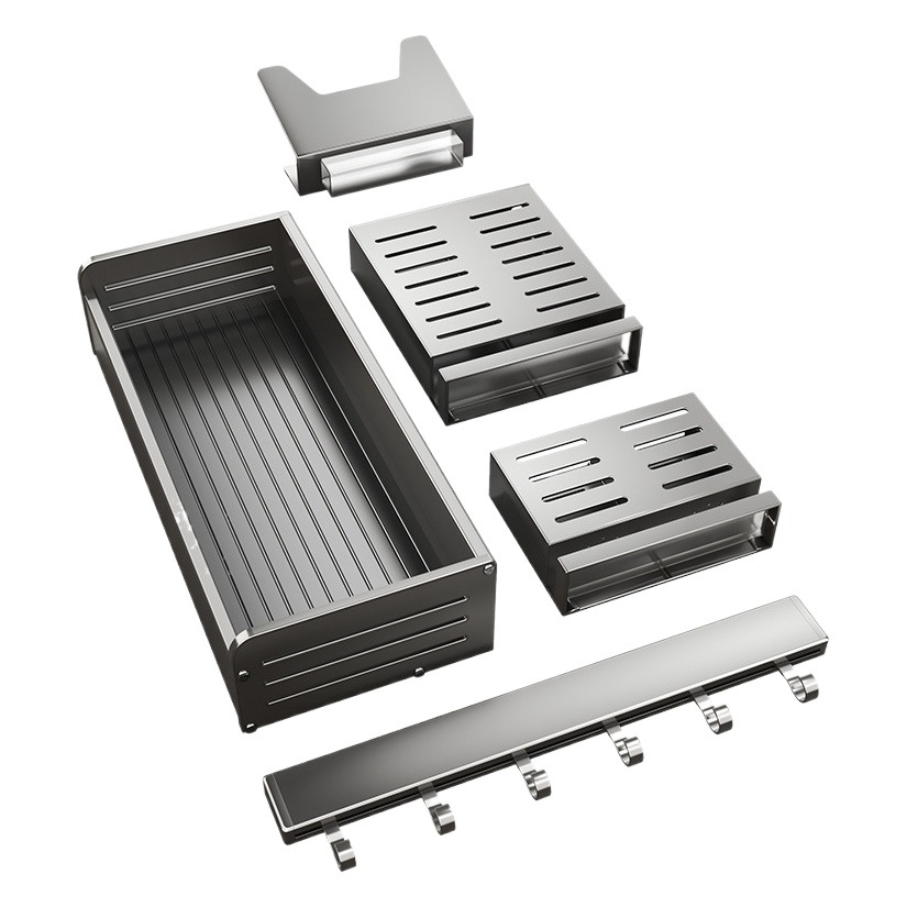 Estante de ventosa sin perforación de cocina Estante de cuchillas montado en la pared Estante de tapa de olla Condimento Productos para el hogar Estante de almacenamiento Daquan