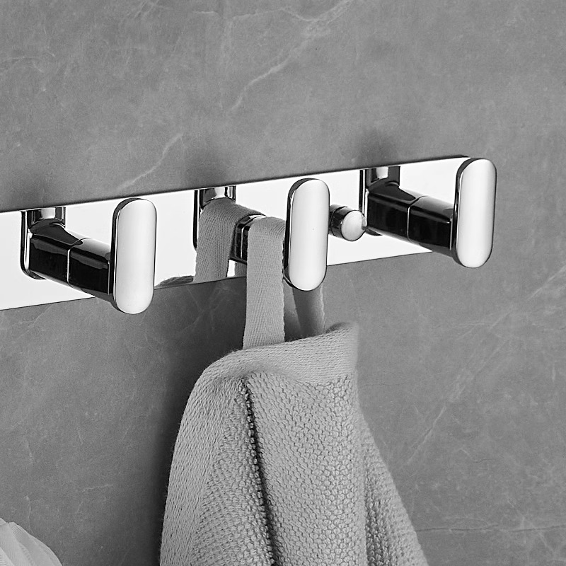 Zinc alloy chrome-plated hook hook for entryway wardrobe hanger, wall-mounted towel hook, clothing rack