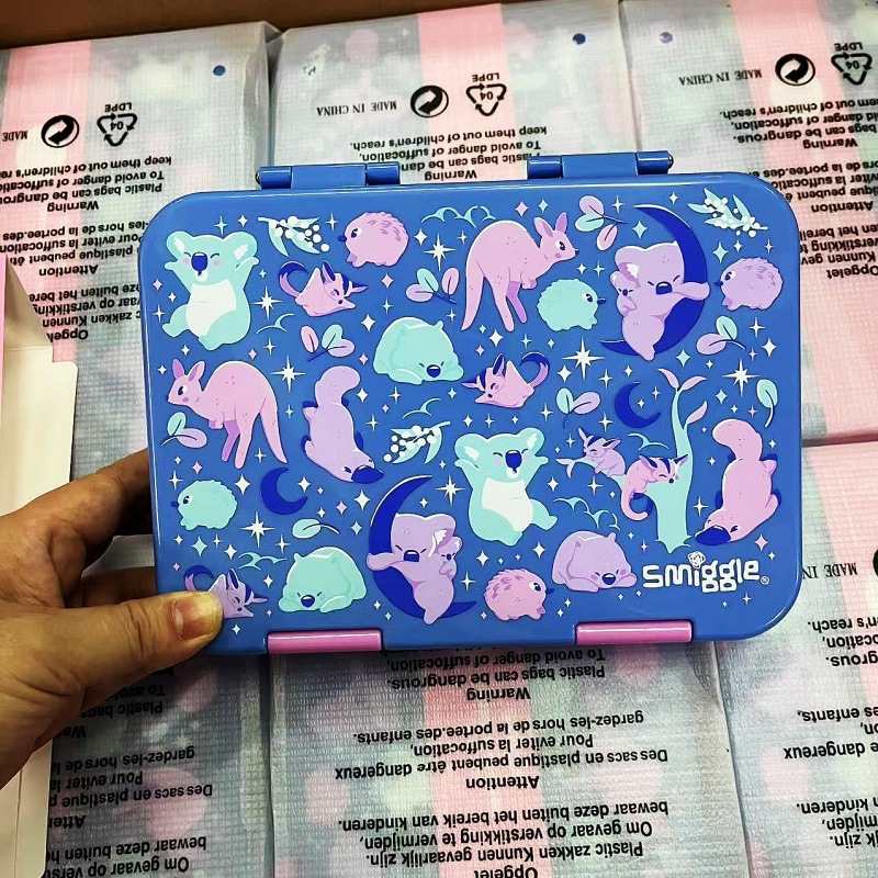 Australia smuggle caja de almuerzo de dibujos animados de alto valor alemán tritan caja de almuerzo de estudiantes niños