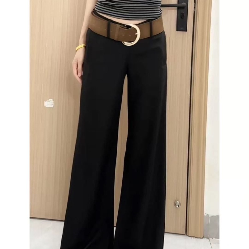 高个子加长微喇牛仔裤女春秋新款显瘦百搭不贴腿阔腿拖地裤潮|undefined