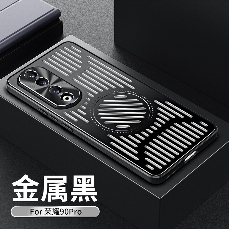 Huawei P70 携帯電話ケース mate60pro 金属冷却磁気 Honor 80 落下防止保護カバー Magic5 に適しています。|undefined