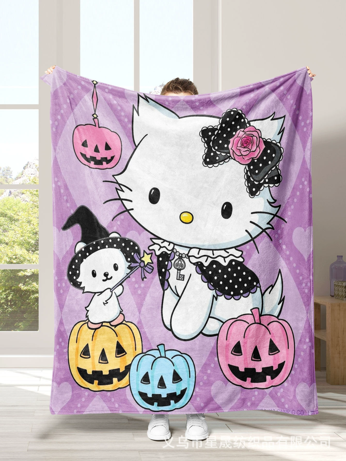 (Граница торговли), санрио, hello kitty, фланелевая стеганая простыня, хэллоуин