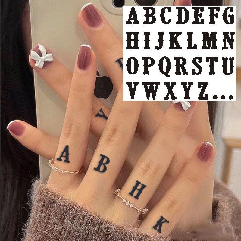 Kitten Alphabet Tattoo Sticker Herbal Ins Juice Arm Fingers 26 English Alphabet Waterproof Lasting Simulation Kitten Alphabet Tattoo Sticker Herbal Ins Juice Arm Fingers 26 English Alphabet Waterproof Lasting Simulation