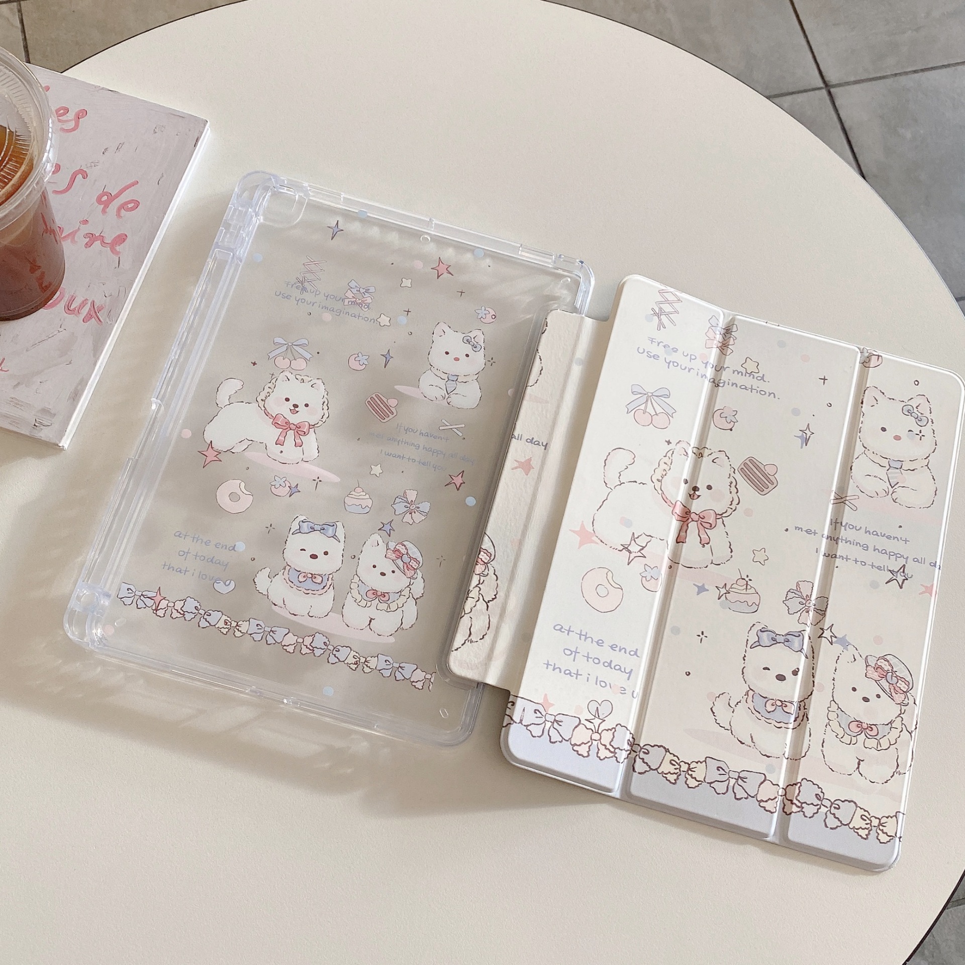 Suitable for Apple 70% off Transparent Protective Case, Huawei Tablet Cartoon Protective Leather Case, iPad Case, Multi-Functional Magnetic Suction