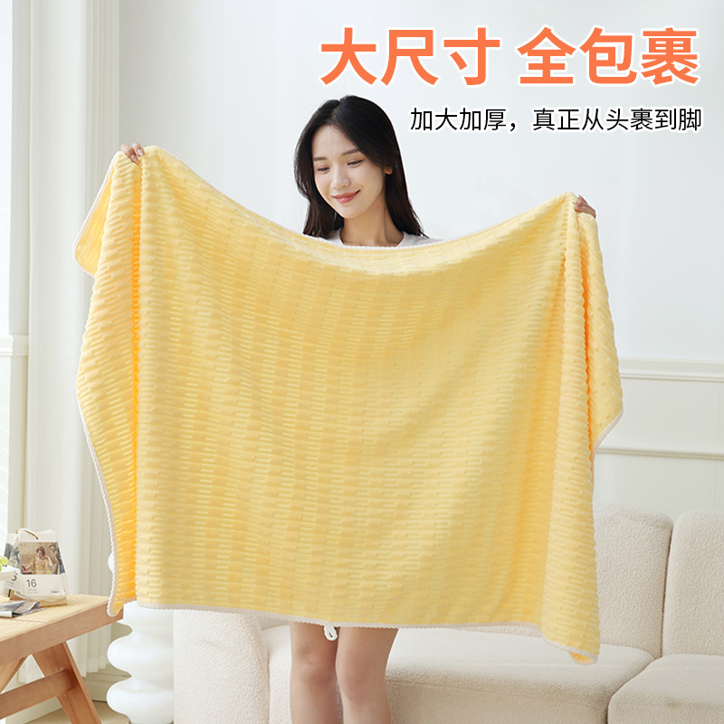 珊瑚绒毛巾浴巾干发帽加大加厚吸水不掉毛酒店宿舍学生家用批发|undefined