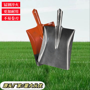 Manufacturers supply large steel spade manganese steel quenching one-piece forming strong and durable manganese steel square head shovel shovel
