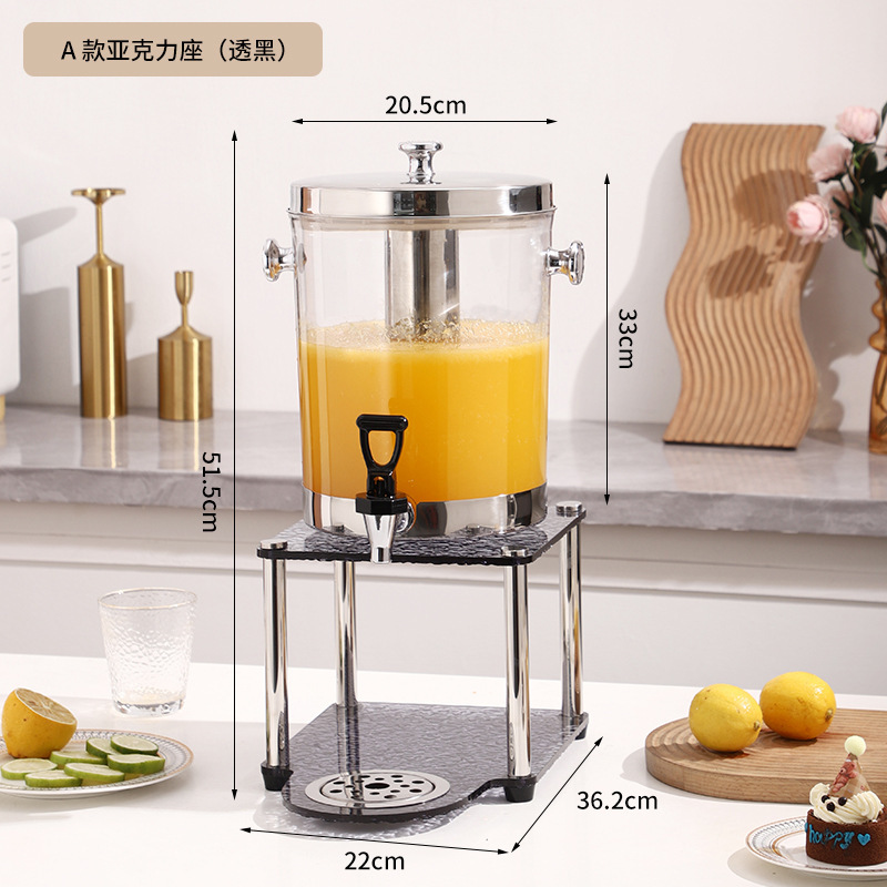 酒店自助餐果汁鼎 透明带龙头冷热两用啤酒奶茶饮料不锈钢果汁鼎|undefined