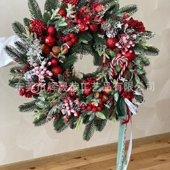 国境を越えたHandmade winterワンダーランドpine Wreath仙境松果花輪