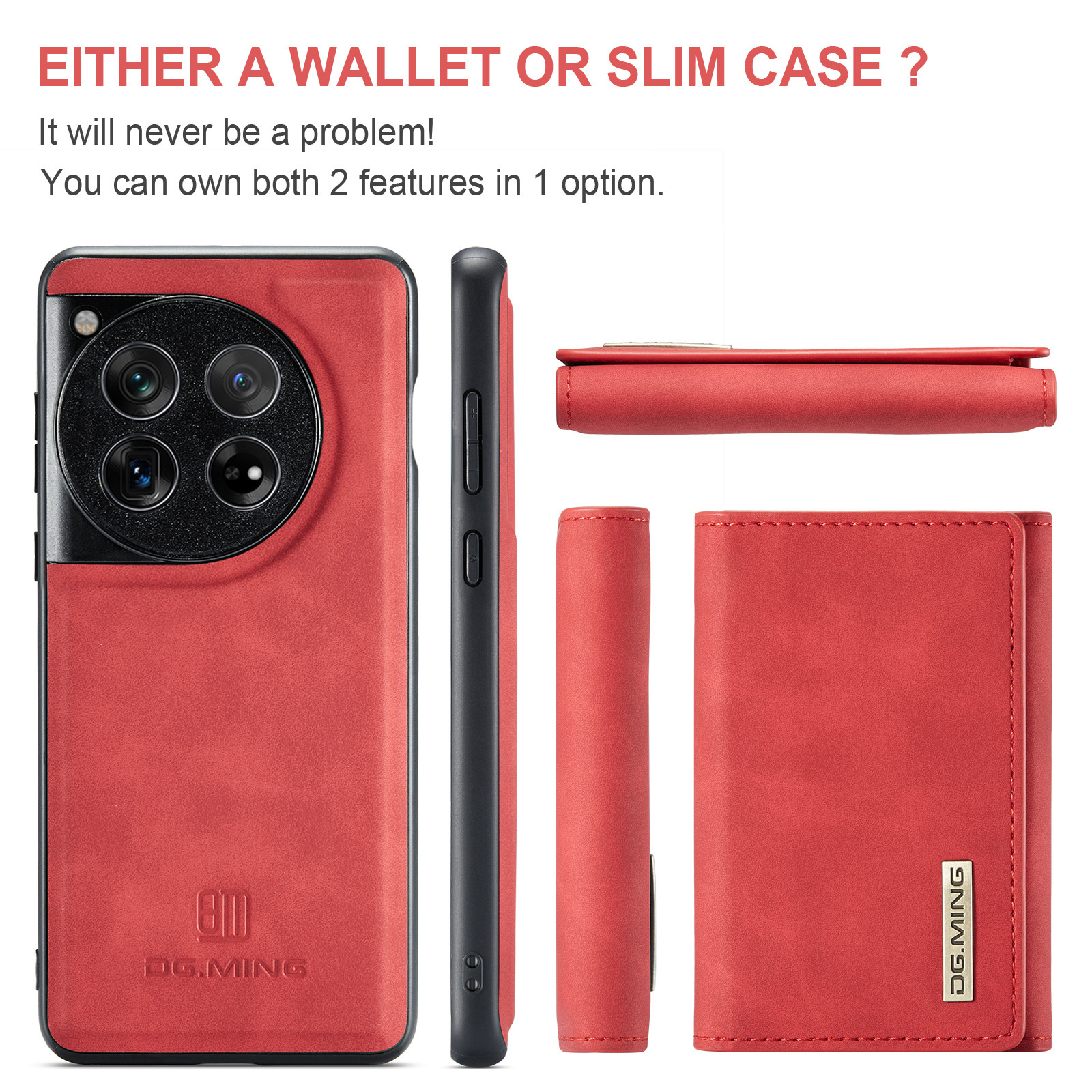 M1 per One Plus one plus 12 portafoglio multifunzionale custodia protettiva in pelle one plus 1 12 custodia magnetica per telefono_voghion.com