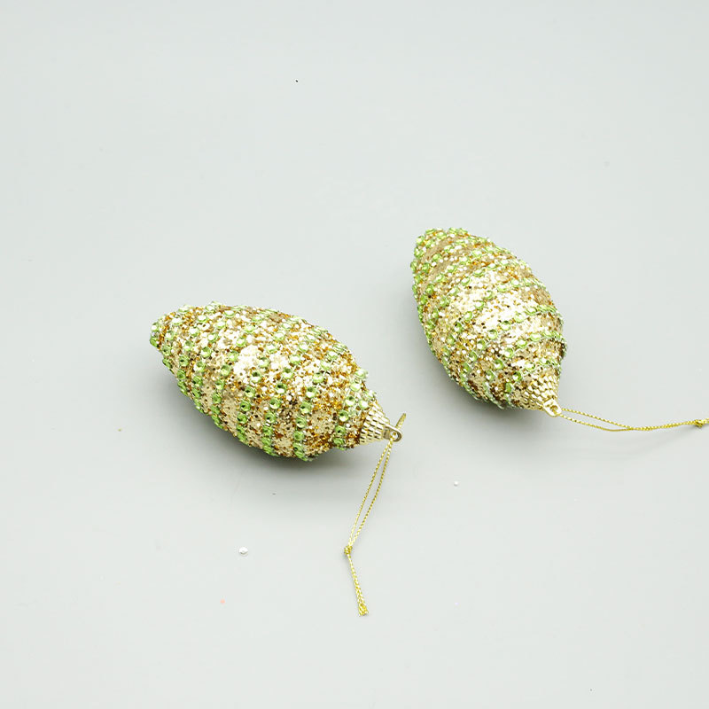 exportación de comercio exterior decoraciones navideñas tipo oliva colgante de bola de Navidad árbol de Navidad colgante diseño de ventana