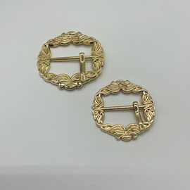 金属不规则圆形日字扣祥云雕花腰带扣下摆衣角打结饰品扣五金辅料