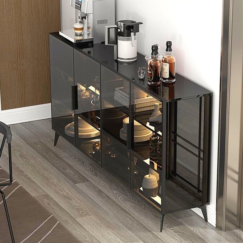 Modern Minimalist Stone Sideboard with Glass Doors, Luxury High-End Wine Cabinet for Home Kitchen, Integrated Wall-Mounted Storage for Living Room Modern Minimalist Stone Sideboard with Glass Doors, Luxury High-End Wine Cabinet for Home Kitchen, Integrated Wall-Mounted Storage for Living Room