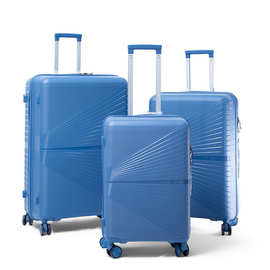 外贸批发PP材质行李箱静音万向轮23寸旅行箱27寸31寸大容量拉杆箱