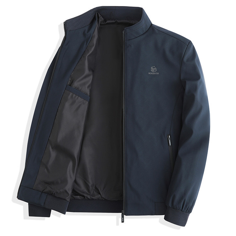 Cross-Border Middle-Aged Men's Stand-Collar Jacket 2026 New Spring and Autumn Men's Business Casual Versatile Jacket Top Cross-Border Middle-Aged Men's Stand-Collar Jacket 2026 New Spring and Autumn Men's Business Casual Versatile Jacket Top