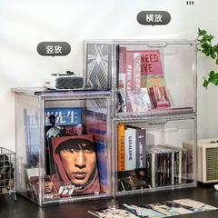 アルバム収納ボックス防塵cdディスク展示棚枠劉艶芬テープレコード収納アクリルキャビネット透明箱