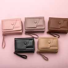 女钱包新款2025短款女士拉链钱包三折零钱包女可爱学生钱夹批发