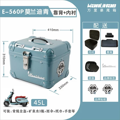 of Victoria motorcycles and electric vehicles, Motorcycle trunk - morandi-green-560p-lining-backrest