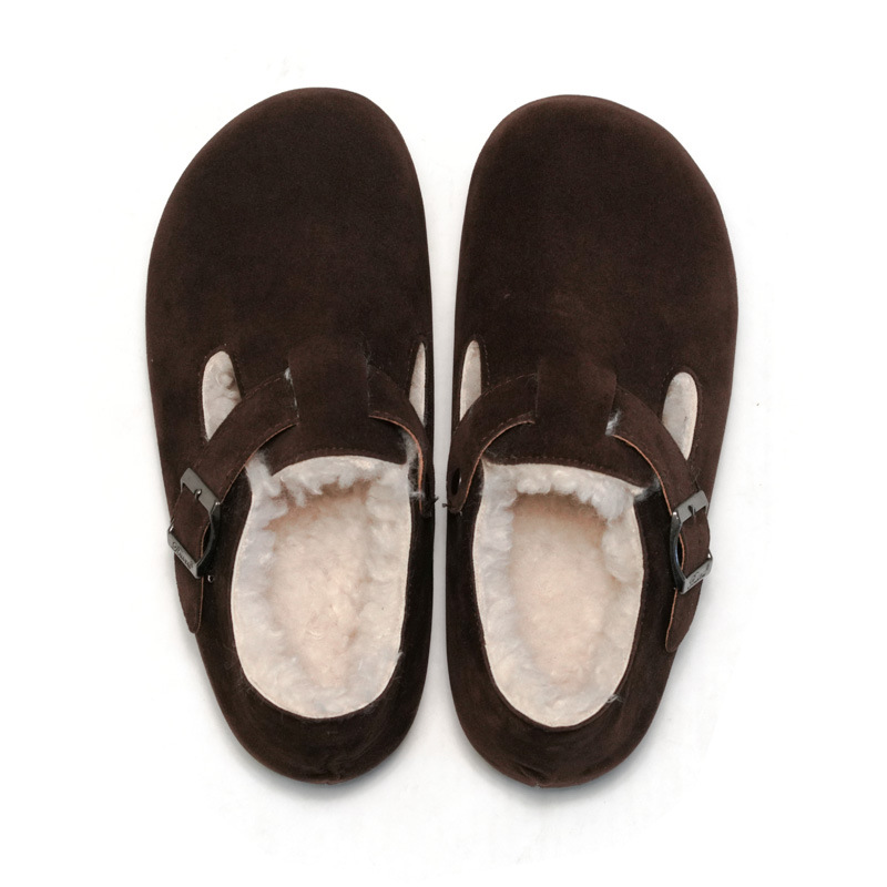 RUIZUSTOCK Herfst Winter Dames Katoen Verdikt Warm Heren Leren Gesloten Teen Kurk Schoenen Suède_voghion.com