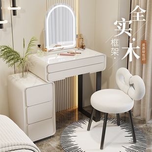 Modern Simple Dressing Table Cupboard Retractable Solid Wood Master Bedroom Dressing Cream Style Dressing Table Bedroom Integrated Dressing Table Foshan